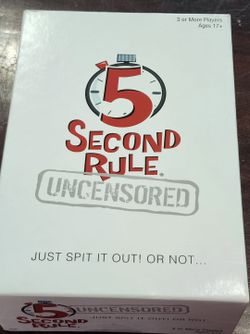 5 Second Rule Uncensored by PlayMonster Adult Party Game Brand New