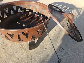 Fire Pit For Beach O House Backyard  No Holes Clean 