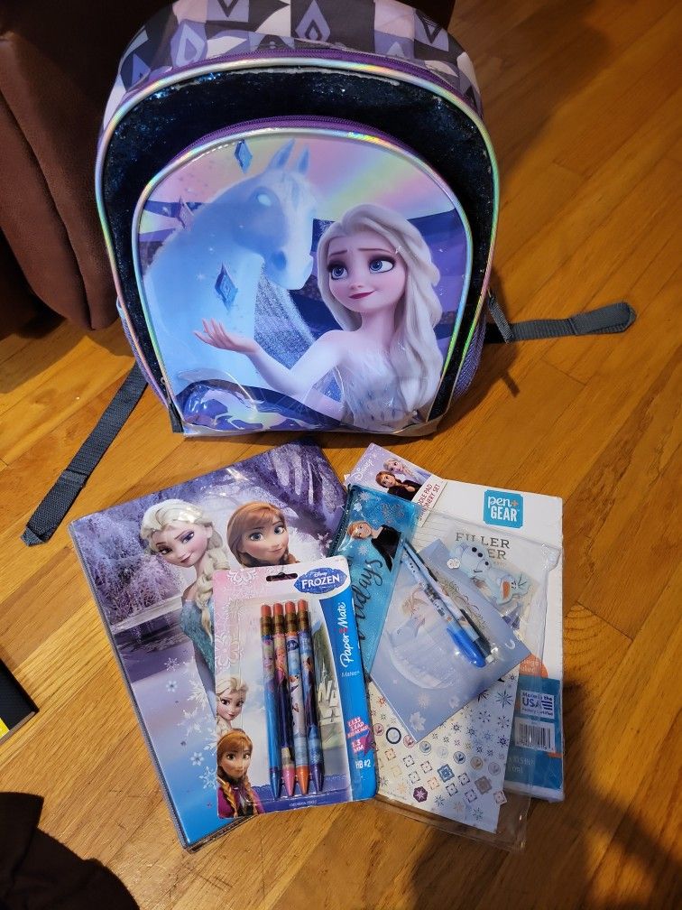 Disney's Frozen Backpack And School Supplies