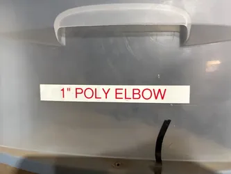 1” poly elbows - $2