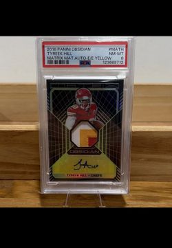 2018 Obsidian Tyreek Hill Matrix Auto Electric Etch Orange  /10 Tri-Color Patch