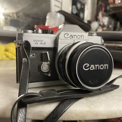 Vintage Canon FT QL And Canon 50mm Lens 