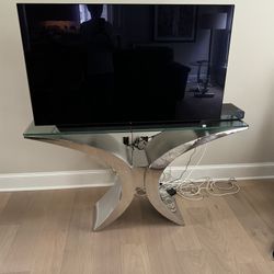 Table Metal with Glass Top