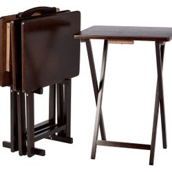 Portable Foldable tv Tray Table Set Of 4 New 