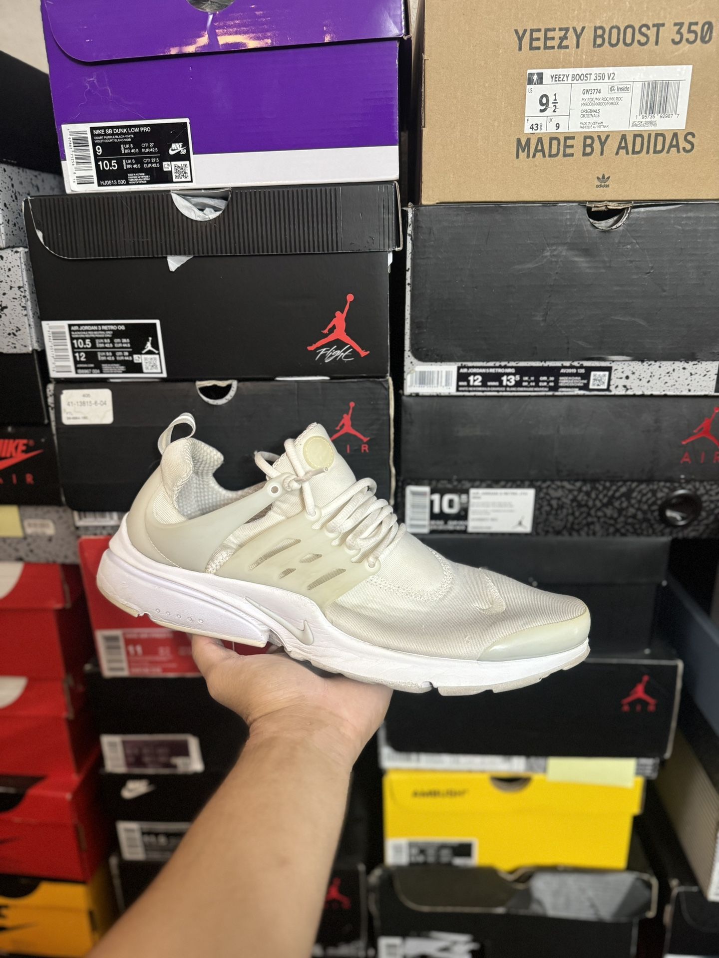 Nike Air Presto Triple White size 14 USED But Clean
