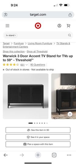 Warwick 3 Door Accent Side Board/tv Stand Threshold By Target