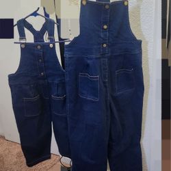 2 Averall Ladies Size M, Girl 3T