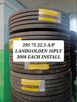 295 75 22.5 A/P Truck Tires Llantas Camion