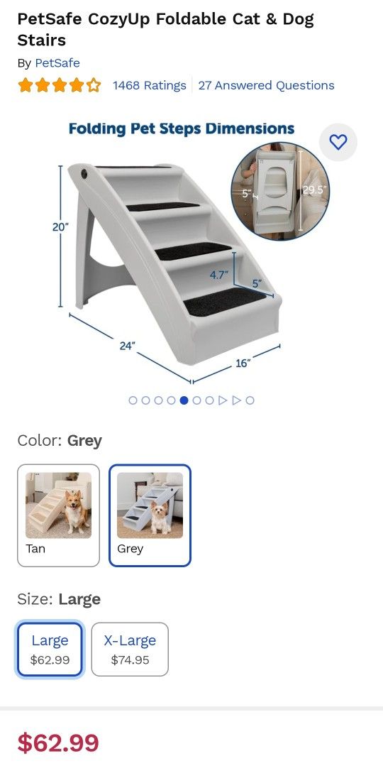 PetSafe Large Folding Pet Steps 