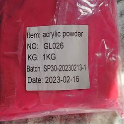 Deep Pink Acrylic Powder For Nails 1kg Package