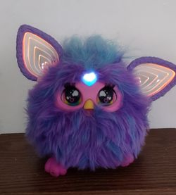 2023 - Hasbro - Furby - Blue Purple Plush Interactive Toy - Tested Working