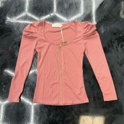 Long Sleeve Off Shoulder Halter Top