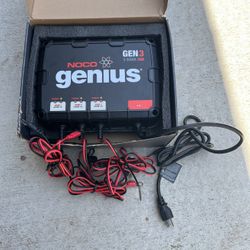 Three bank battery charger