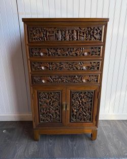 Carved Silverware Chest