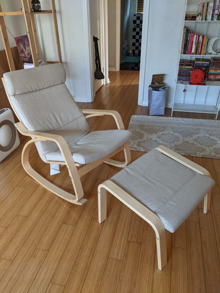 Rocking Chair IKEA POANG & Ottoman