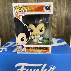 Funko Pop Vegeta (Eating Noodles) - Dragon Ball Z - 758 - ECCC Spring  Convention for Sale in Arlington, TX - OfferUp