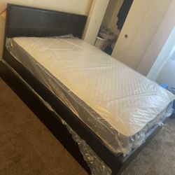 Two Beds With Bed Frame