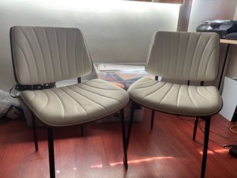 Pair of White Cushion Chairs - New OR Used