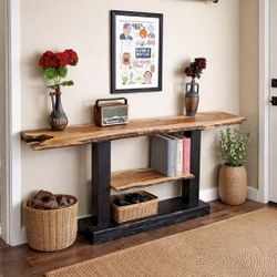 Live Edge Wood Sofa/Foyer Table