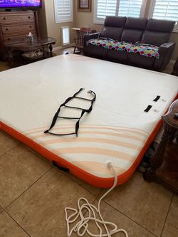 10x10 inflatable dock with ladder