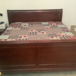 Sleigh Bed Frame - King.  MOVING. PRICED TO SELL ASAP