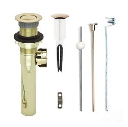 Polished Brass Pop-Up Drain Assembly Kit