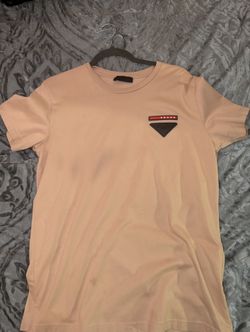 peach prada tee 