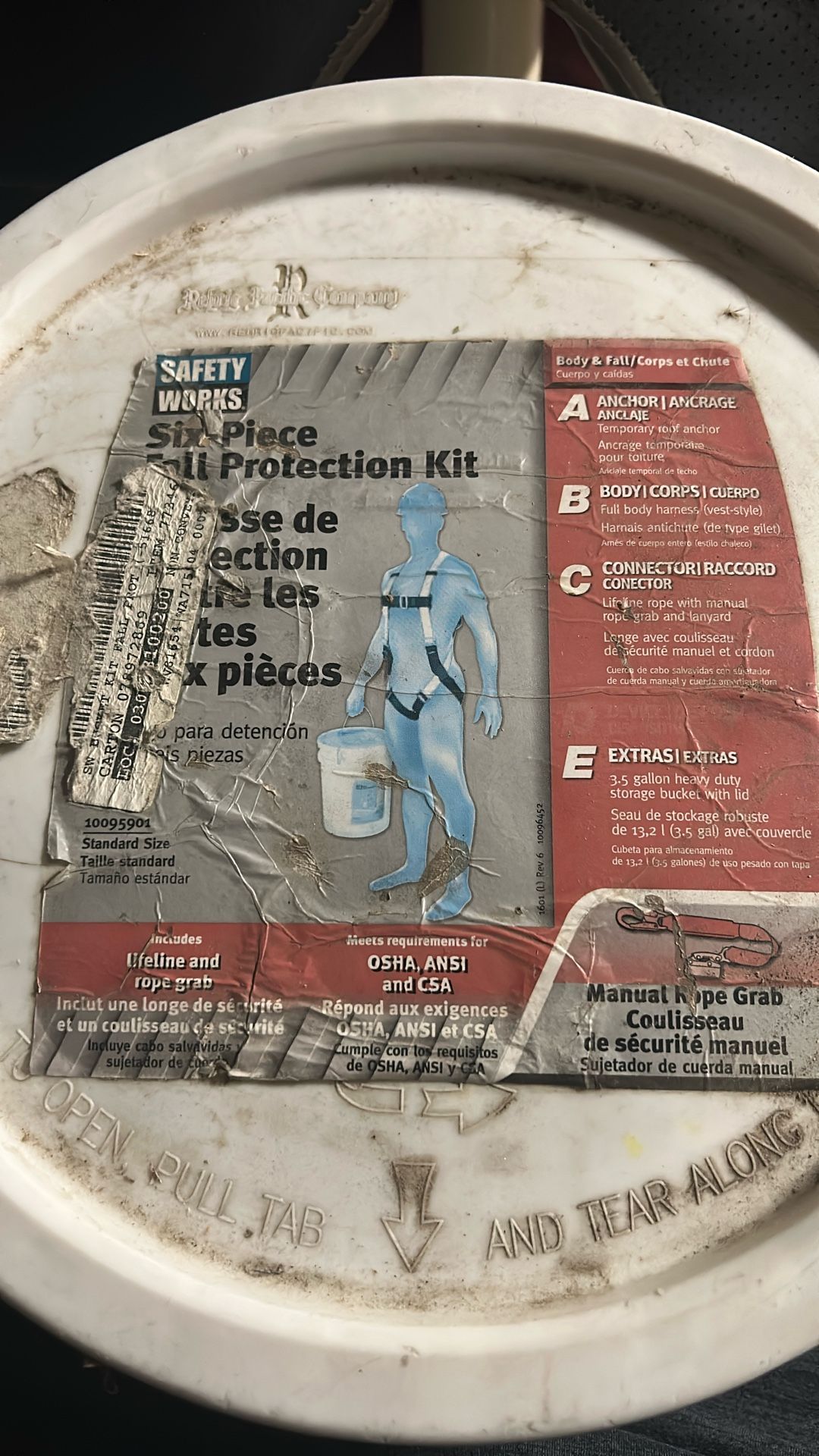 Six Piece Fall Protection Kit/Home Depot