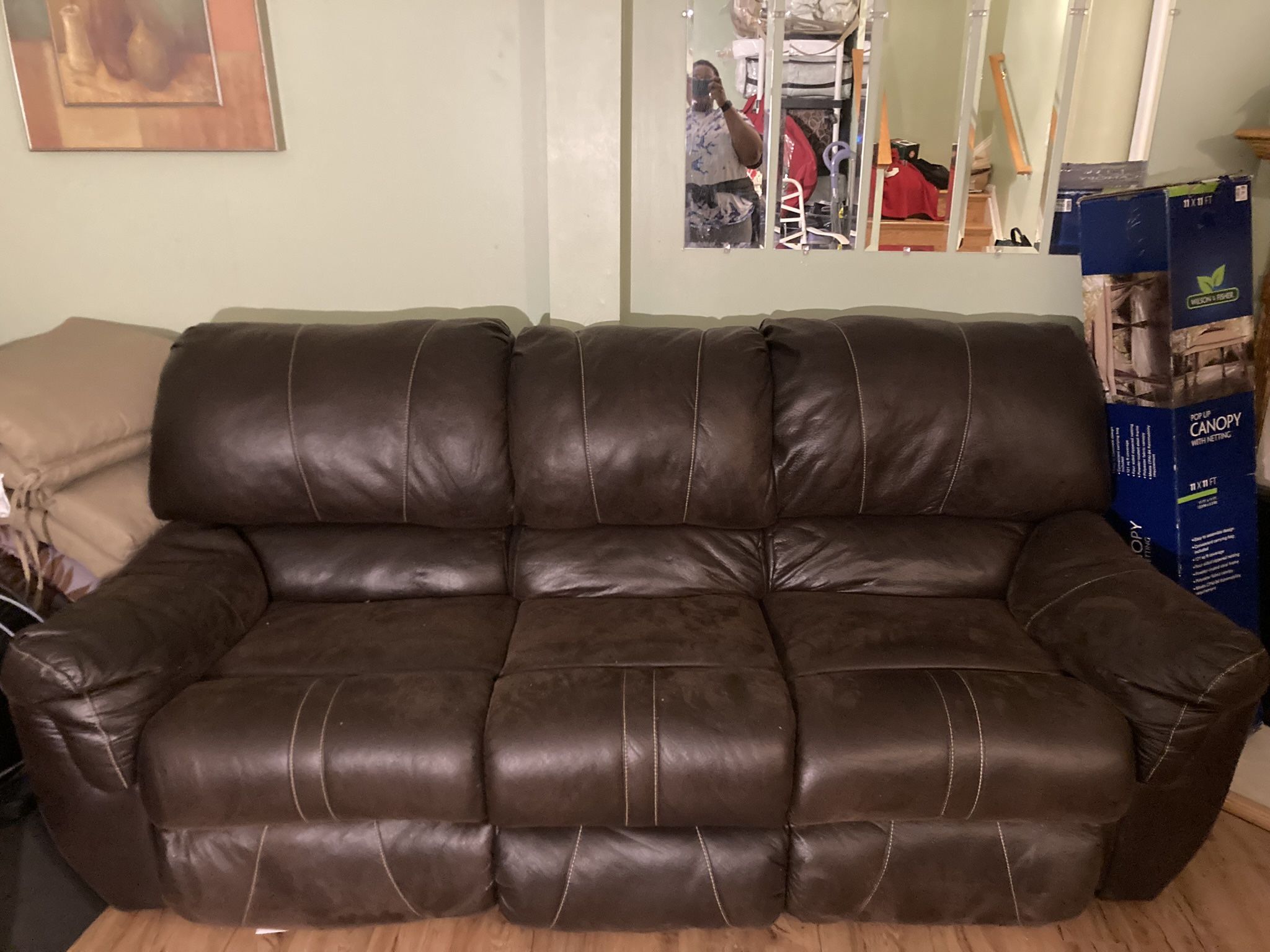Leather Reclining Couch