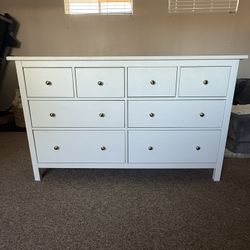 New White Dresser With Glass Top 