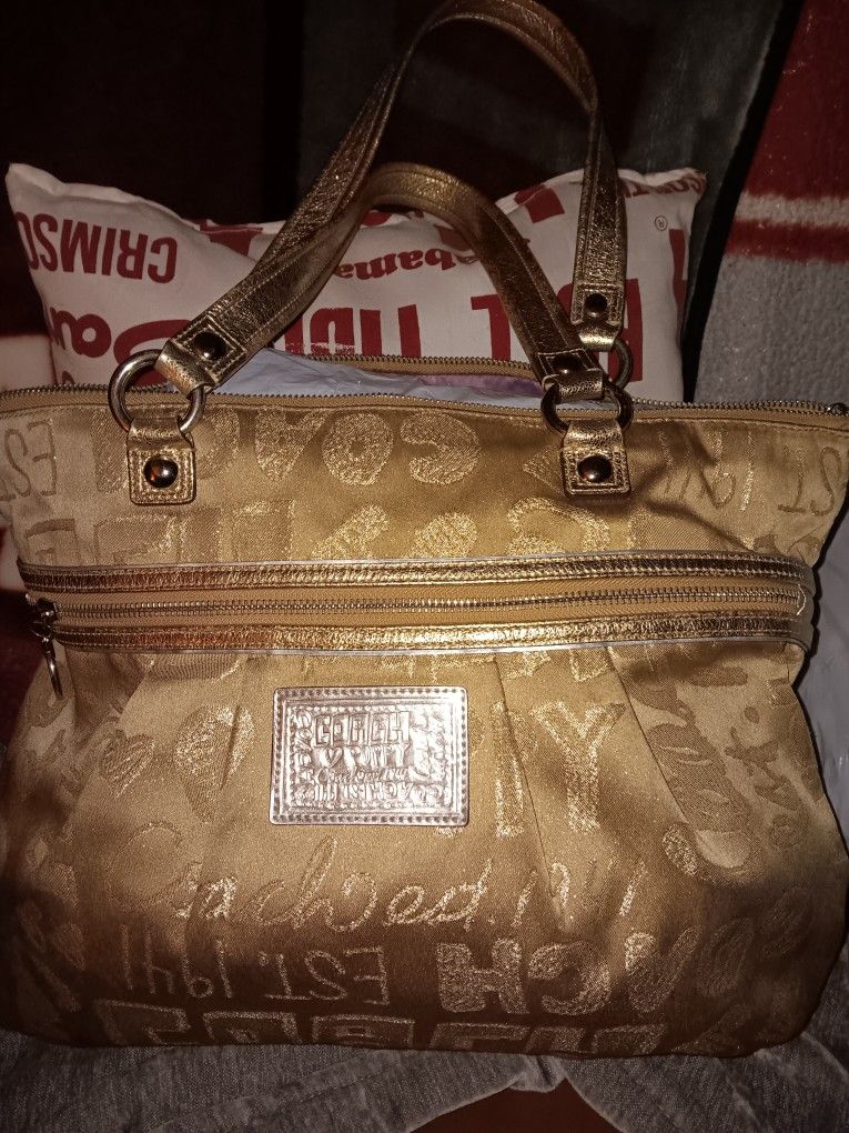 COACH POPPY PATCHWORK GLAM TOTE