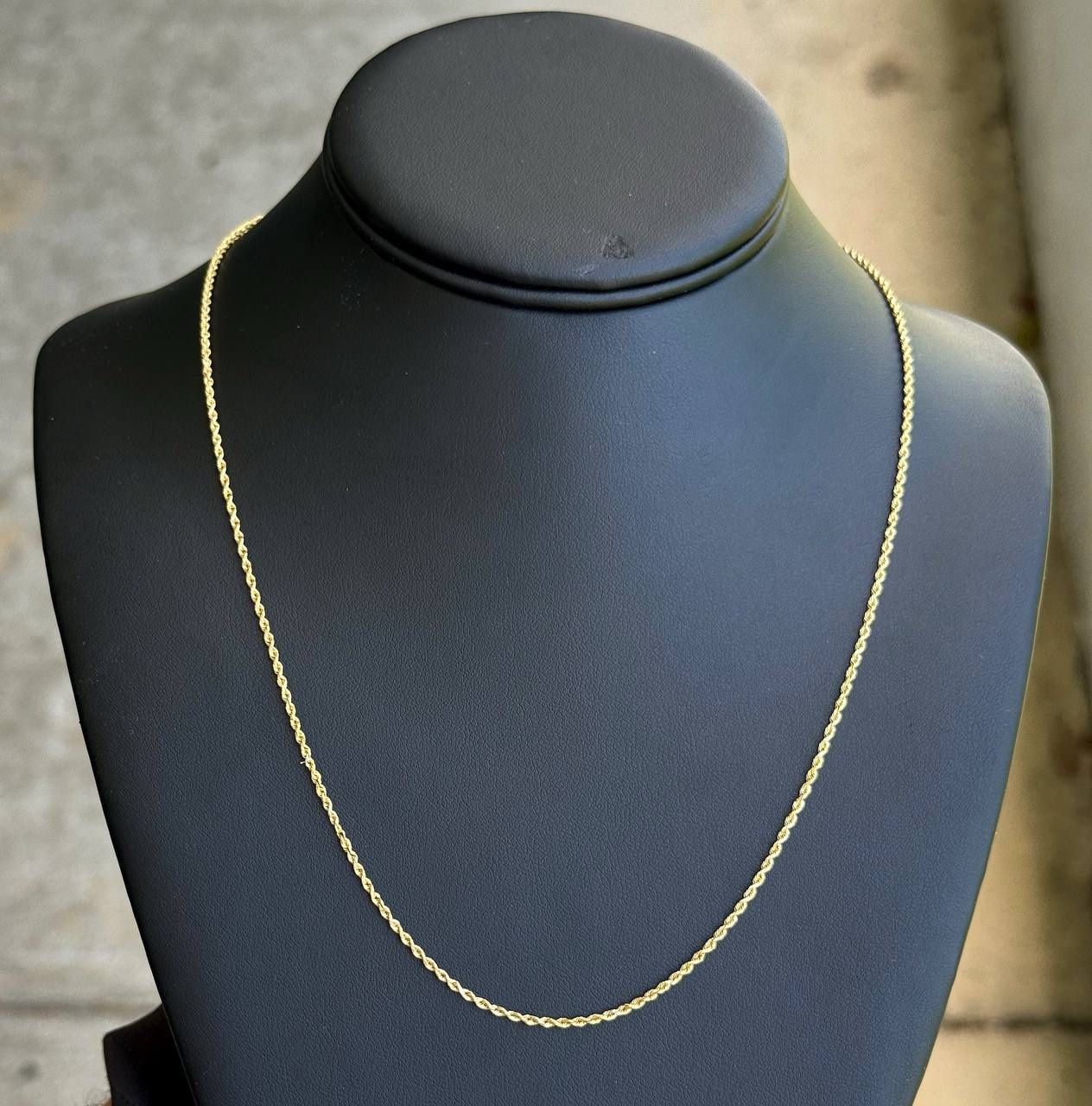 Jewelry 14k solid yellow gold Rope necklace chain 20.00" 1.50mm width