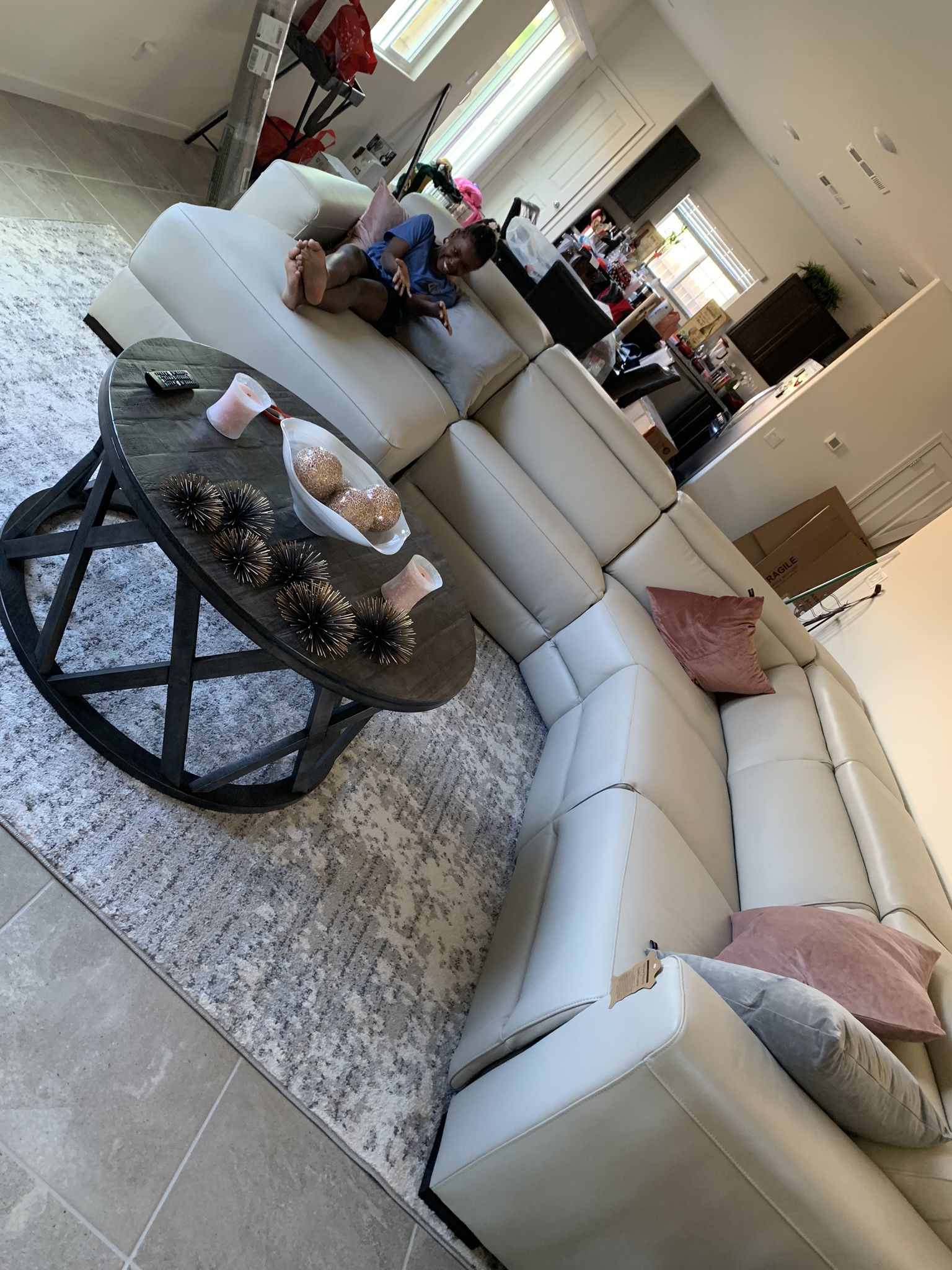 L Shape Leather Couch