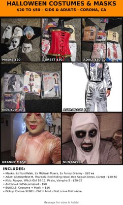 Halloween Costumes and Masks Bundle