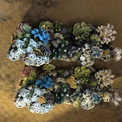 Fish tank decor, boat 50 and the rocks, $20 each