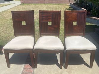 (6) Wooden Dinner Side Chairs Venge Finish