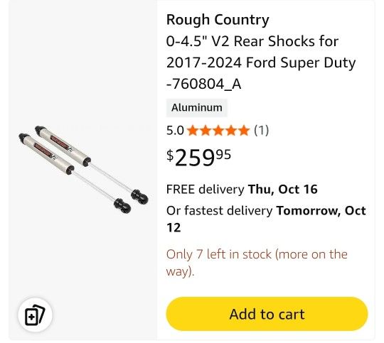 Rough Country V2 Monotone Shocks New