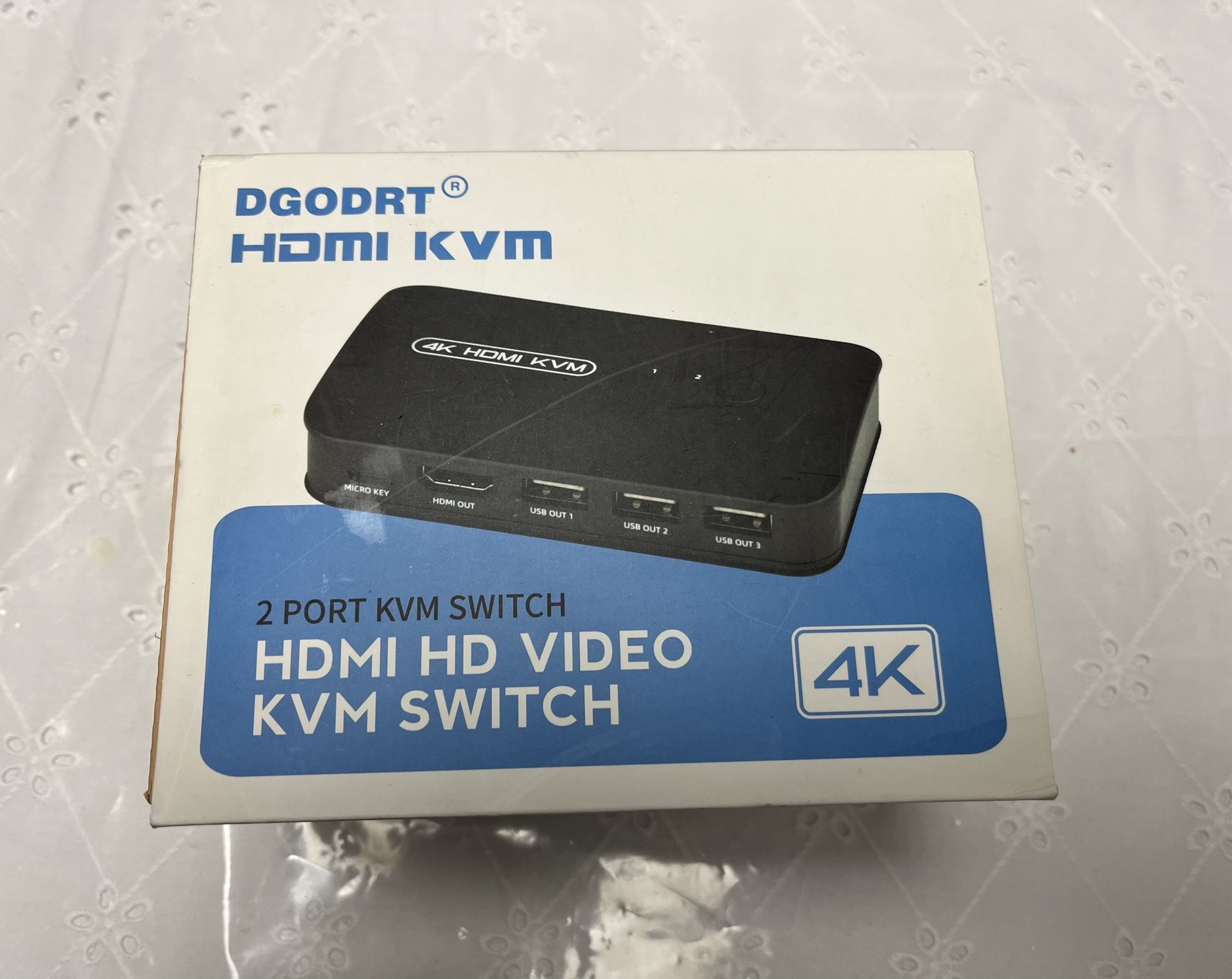DGODRT HDMI KVM HDMI HD VIDEO KVM SWITCH 2 PORT KVM SWITCH 4K 