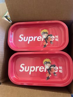 Supreme Naruto Red Metal Rolling Trays bundle