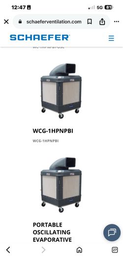 Portable evaporative cooler