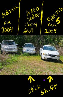04kia Sedona,05kia Spectra5,09chevy Aveo Sedan