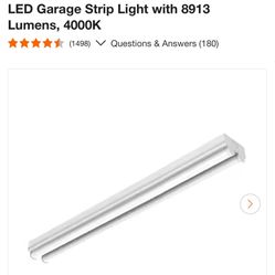 Metalux 8 ft. 2-Light Linear White Integrated LED Garage Strip Light with 8913 Lumens, 4000K