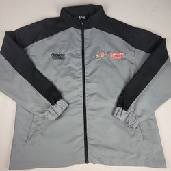 Chase Authentics NASCAR Dale Jr. Hendricks Full Zip Gray Hooded Jacket Men's XL