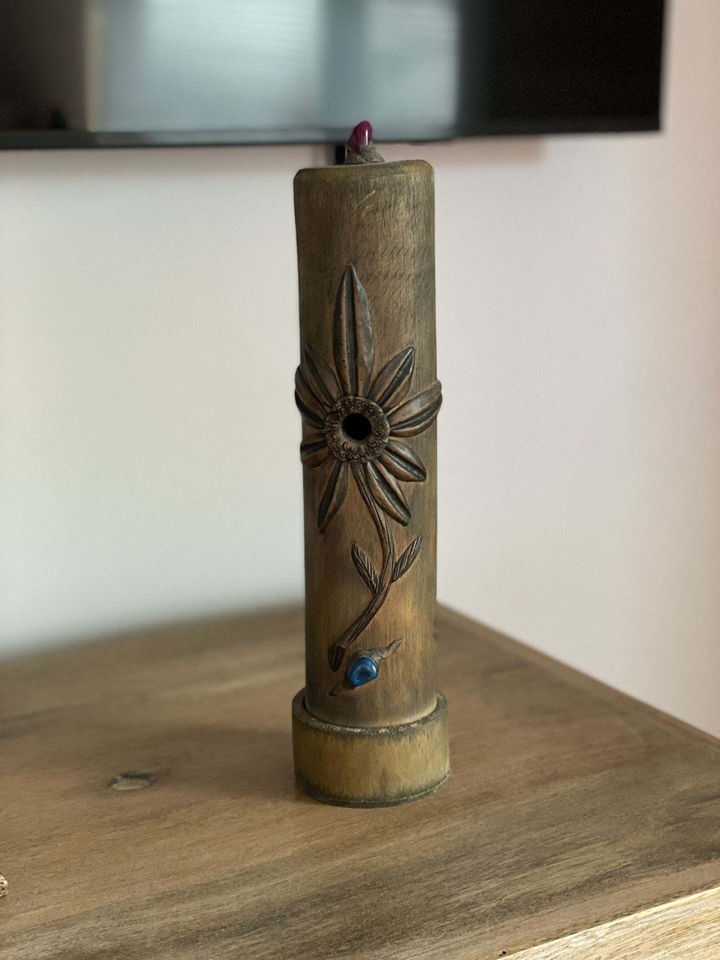 Bamboo incense burner