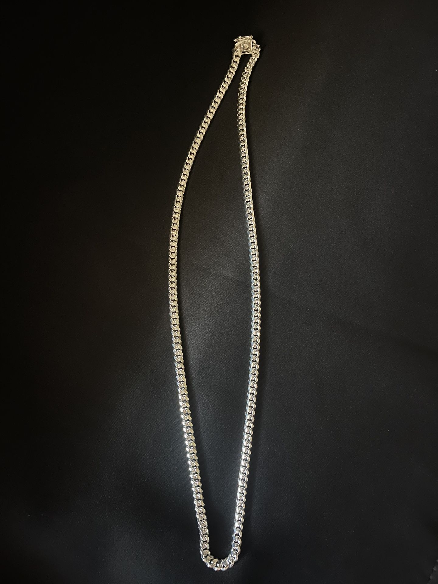 22” 925 SOLID STERLING SILVER CUBAN