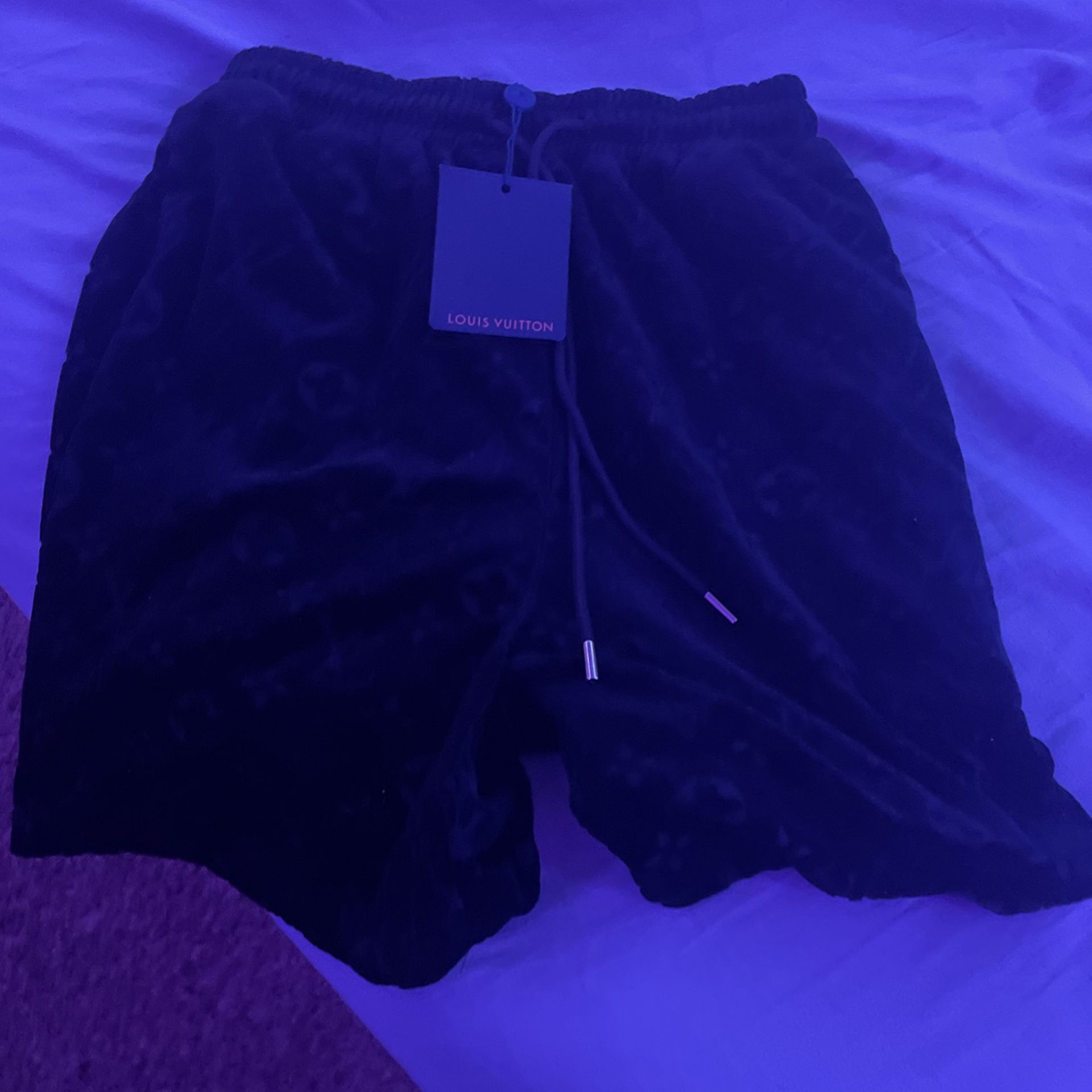 purple louis vuitton shorts