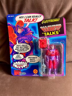 Vintage 1991 Toy Biz Marvel "The Uncanny X-Men" Electronic Talking Magneto action figure