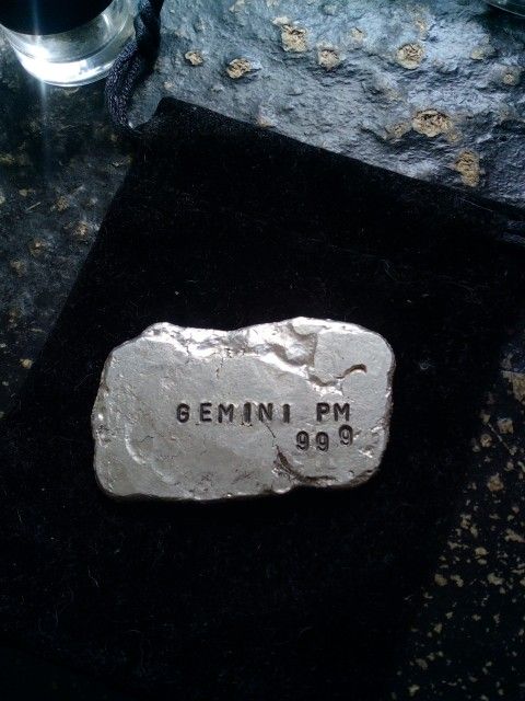 Silver Bar 2 Troy Oz 999 Fine Casted & Hammered