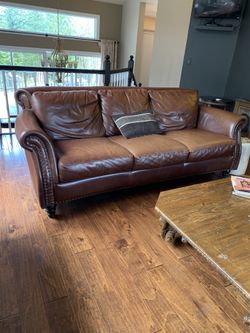 Premium leather sofa and love seat