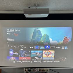 Home Theater Bundle – Optoma CinemaX P2 4K Laser Projector + 120” Screen + Firestick 4K